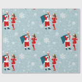 Papier Cadeau xmas joe biden père Noël kamala harris fusées de n (Plat)