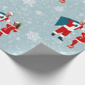 Papier Cadeau xmas joe biden père Noël kamala harris fusées de n (Coin)