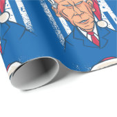 Papier Cadeau xmas joe biden santa claus (Coin rond)