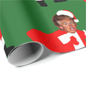 Papier Cadeau xmas père Noël donald trump (Coin rond)