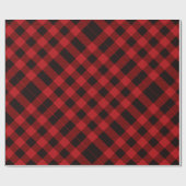 Papier Cadeau Xmas Rustique Joyau de Lumberjack Rouge Buffalo Pl (Plat)