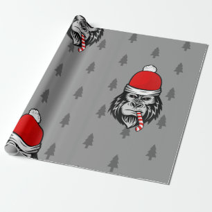 Papier Cadeau xmas santa claus gorilla