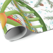 Papier Cadeau xmas santa claus hamster (Coin rond)