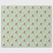Papier Cadeau XOXO Câlins et Bisous 2 Photo Vert Brosse Script (Plat)