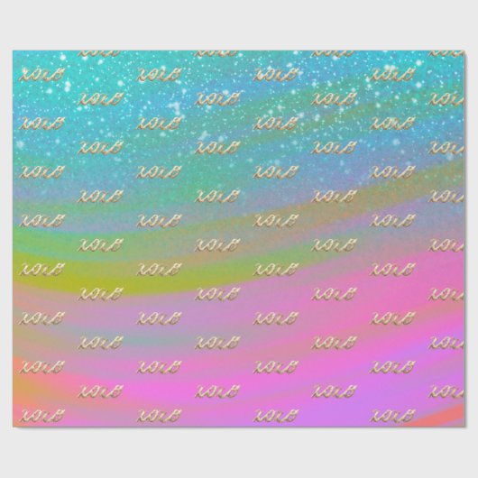 Papier Cadeau XOXO Gold en Unicorn (Plat)