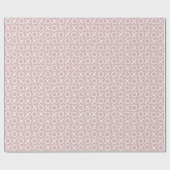 Papier Cadeau XOXO Hugs & Kisses Dusty Pink Brush Script (Plat)