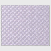 Papier Cadeau XOXO Hugs & Kisses Purple Valentine's Brush Script (Plat)