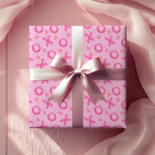 Papier Cadeau XOXO Saint-Valentin
