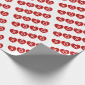 Papier Cadeau XOXO Saint Valentin Coeurs rouges mignons (Coin)