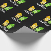 Papier Cadeau Yall Cray Cray Funny Crazy Crayon Pun Dark BG (Coin)