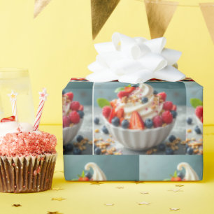 Papier Cadeau Yaourt congelé avec baies et Granola