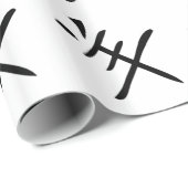 Papier Cadeau year of the goat chinese charactor (Coin rond)