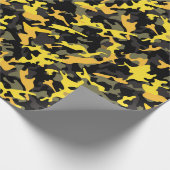 Papier Cadeau Yellow and Black Military Wrapping Paper (Coin)