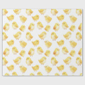 Papier Cadeau Yellow Chickens Baby Shower (Plat)
