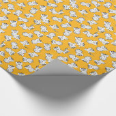 Papier Cadeau Yellow Cute Animal Pattern (Coin)