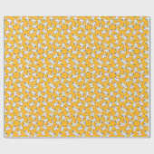 Papier Cadeau Yellow Cute Animal Pattern (Plat)