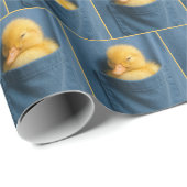 Papier Cadeau Yellow Duckling In a T-shirt Pocket (Coin rond)
