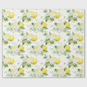 Papier Cadeau Yellow Fruit Lemons (Plat)