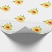Papier Cadeau Yellow Hibiscus Botanical (Coin)