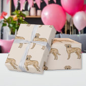 Papier Cadeau Yellow Labrador Retriever Cute Lab Motif chien