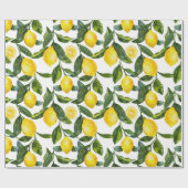 Papier Cadeau Yellow Lemons Housewarming (Plat)