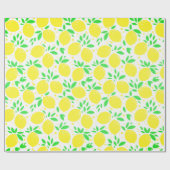 Papier Cadeau Yellow Lemons Wrapping Paper (Plat)