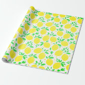 Papier Cadeau Yellow Lemons Wrapping Paper (Déroulé)