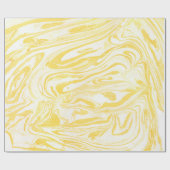 Papier Cadeau Yellow marble texture. Hand drawn (Plat)
