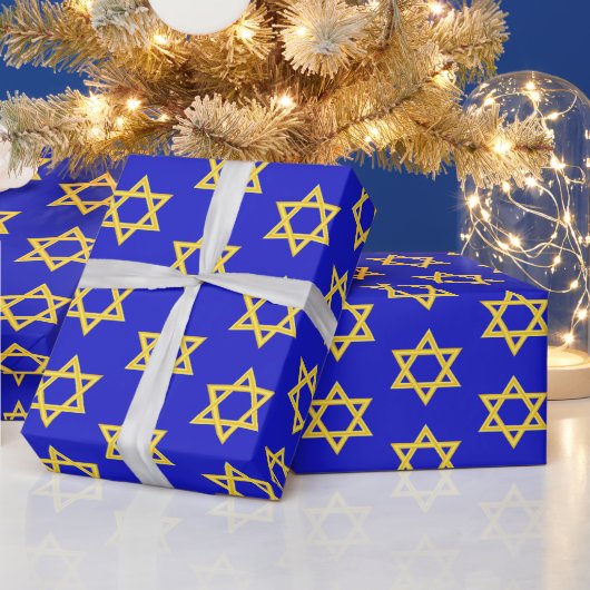 Papier Cadeau Yellow Star of David (Vacances)