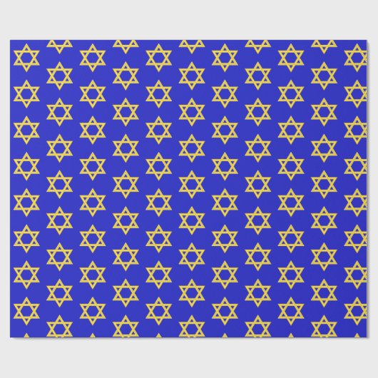 Papier Cadeau Yellow Star of David (Plat)