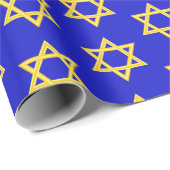 Papier Cadeau Yellow Star of David (Coin rond)