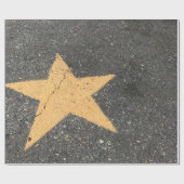 Papier Cadeau Yellow star-printed pavement (Plat)