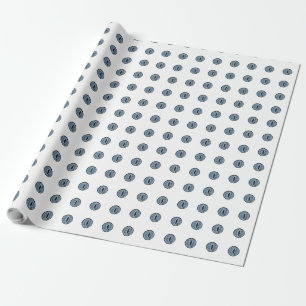 Papier Cadeau Yeux à points bleu d'Halloween