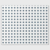 Papier Cadeau Yeux à points bleu d'Halloween (Plat)