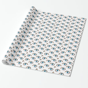 Papier Cadeau yeux bleus