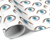 Papier Cadeau yeux bleus (Coin rond)