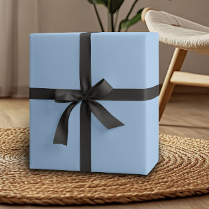 Papier Cadeau Yeux Bleus Bébé Couleur Unie Classique Élégant