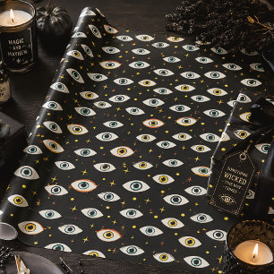 Papier Cadeau Yeux Flippants Gothique Halloween