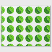 Papier Cadeau Yin et Yang Feuilles (Plat)