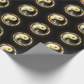 Papier Cadeau Yin Yang or sur noir (Coin)