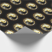 Papier Cadeau Yin Yang or sur noir (Coin)