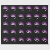 Papier Cadeau yin yang - violet (Plat)