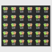 Papier Cadeau Yo My Boba Funny Boba Tea Pun Dark BG (Plat)