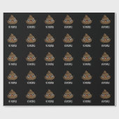 Papier Cadeau Yo Popeople Funny Poop Pun Dark BG (Plat)