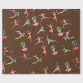 Papier Cadeau Yoga Art coloré (Plat)