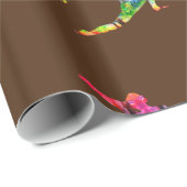 Papier Cadeau Yoga Art coloré (Coin rond)