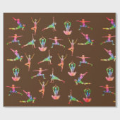 Papier Cadeau Yoga coloré (Plat)