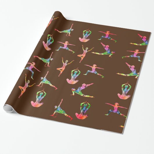 Papier Cadeau Yoga coloré (Déroulé)