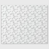 Papier Cadeau Yoga pose motif (Plat)