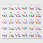 Papier Cadeau Yoga Poses Silhouettes Thunder_Cove (Plat)